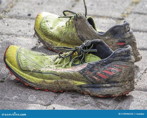 muddy running shoes